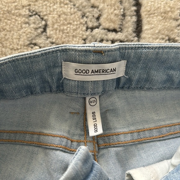 Good American Women's Light Wash Distressed Destroyed Skinny Denim Jeans 0/25 - Picture 4 of 8